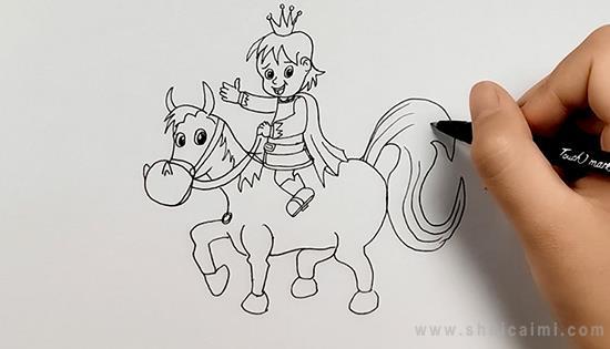 白马王子简笔画怎么画 白马王子简笔画简单又好看