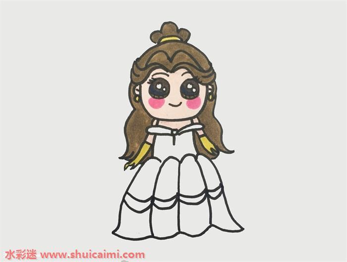 唯美卡通甜美的公主简笔画图片教程