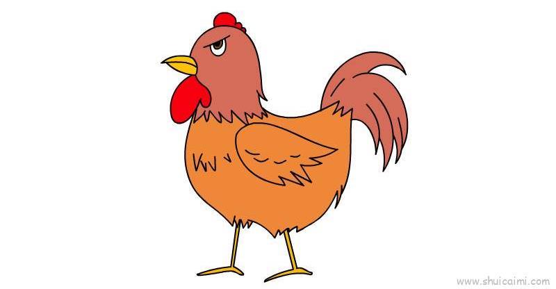 大公鸡儿童画怎么画 大公鸡简笔画简单又好看