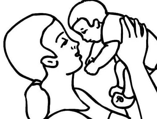 关于母爱的简笔画 关于母爱的简笔画带颜色