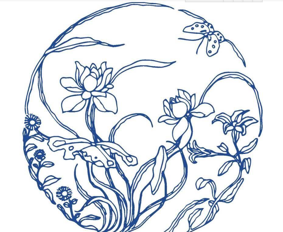 青花瓷简笔画 青花瓷简笔画图片大全