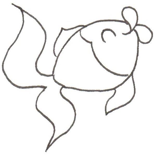 小金鱼的简笔画怎么画 小金鱼的简笔画好看
