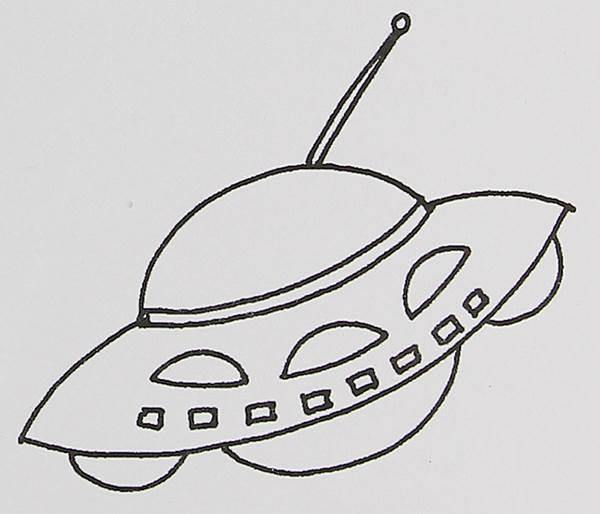飞船简笔画 飞船简笔画彩色