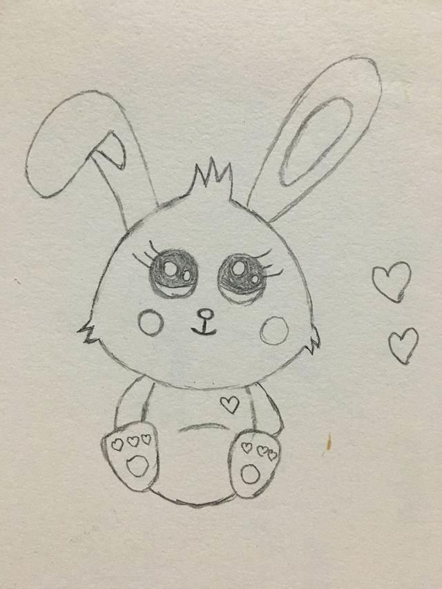 可爱小兔子简笔画 呆萌可爱小兔子简笔画