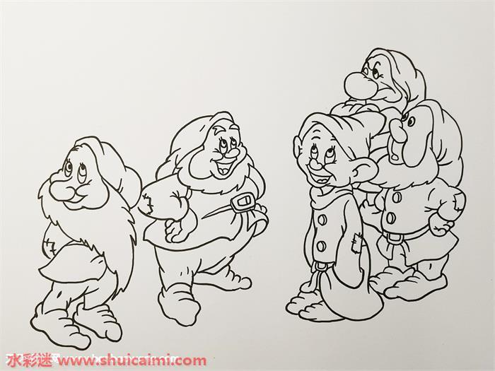 七个小矮人怎么画 七个小矮人简笔画简单易画