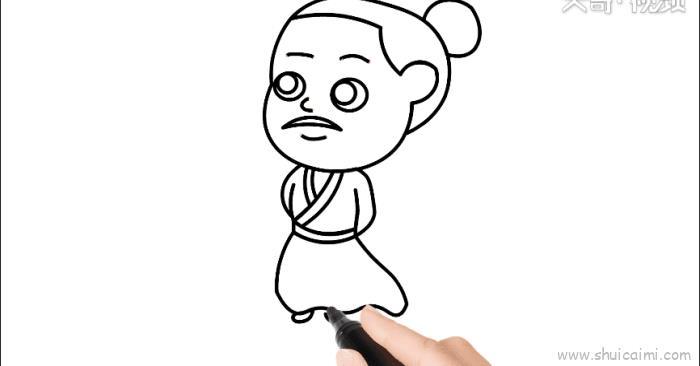屈原儿童画怎么画 屈原简笔画画法