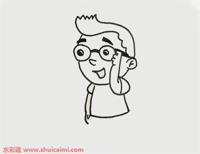 帅哥怎么画 帅哥简笔画简单好看彩色
