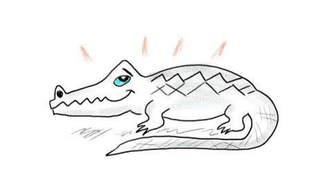 鳄鱼简笔画图片大全 鳄鱼简笔画图片大全可爱