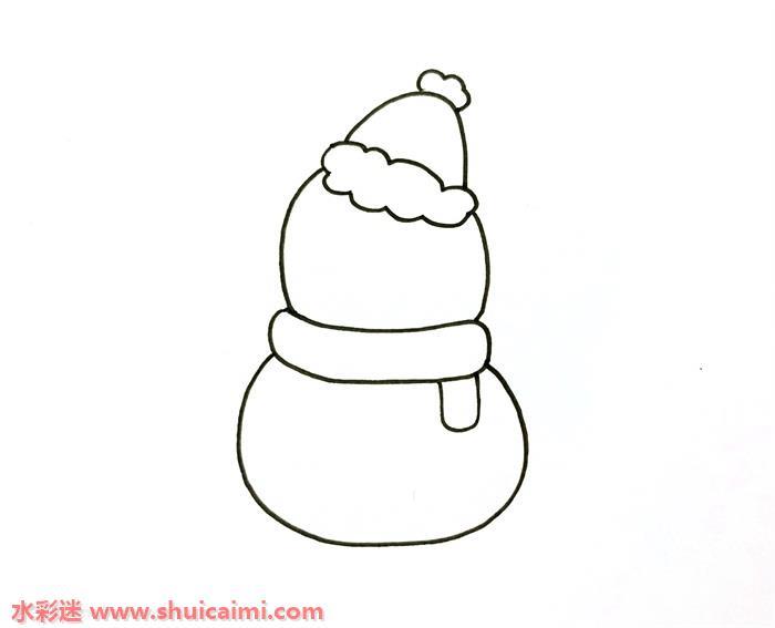 圣诞雪人怎么画 圣诞雪人简笔画上色教程图解