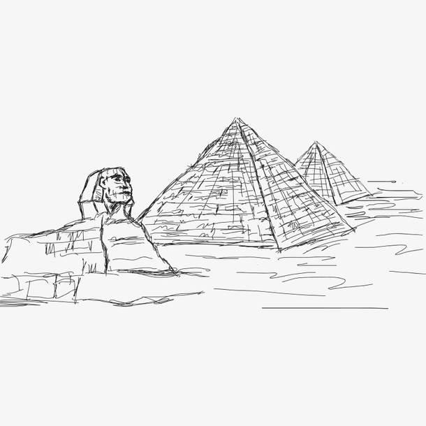 金字塔简笔画 金字塔简笔画图片大全彩色