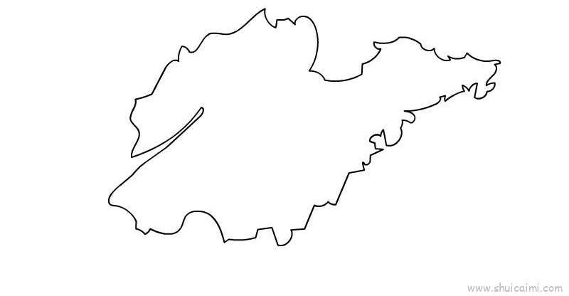 山东省地图儿童画怎么画 山东省地图简笔画画法