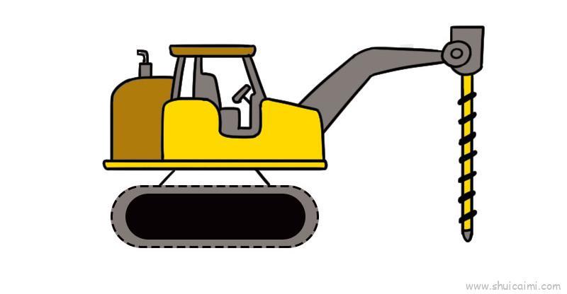 钻土车教程儿童画怎么画 钻土车教程简笔画好看