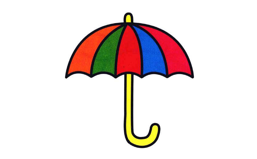 雨伞怎么画简笔画图片大全_雨伞的简笔画好看又简单彩色