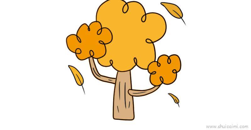 枫树儿童画怎么画 枫树简笔画步骤