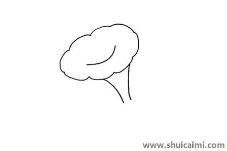 喇叭花彩色儿童简笔画