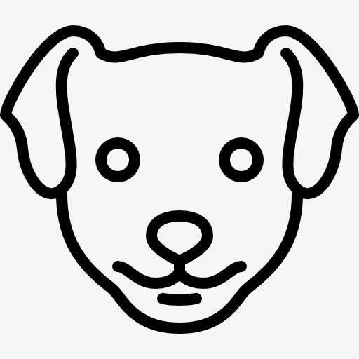 狗头的简笔画图片大全 狗头的简笔画图片大全彩色