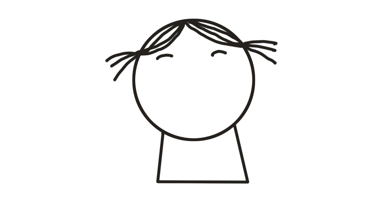 漂亮女孩简笔画怎么画 漂亮女孩简笔画图片