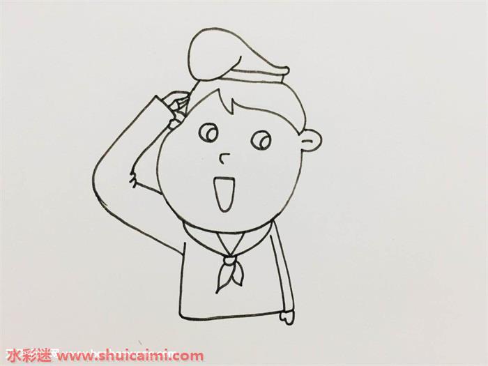 海军怎么画 海军简笔画彩色