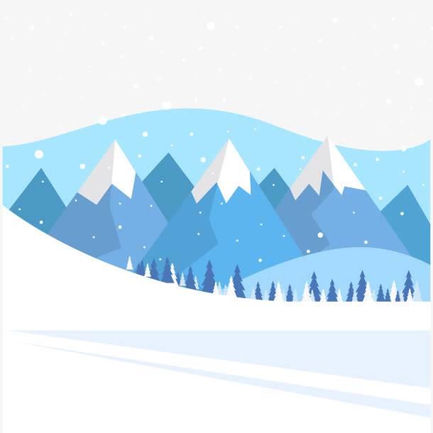 雪山简笔画 雪山简笔画彩色