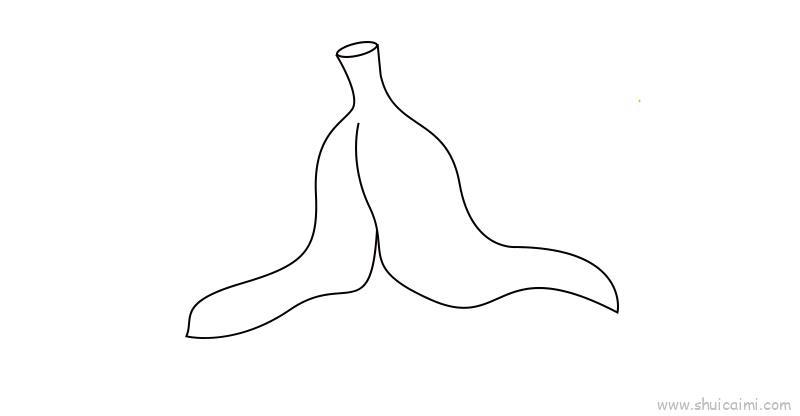 香蕉皮儿童画怎么画 香蕉皮简笔画简单又好看