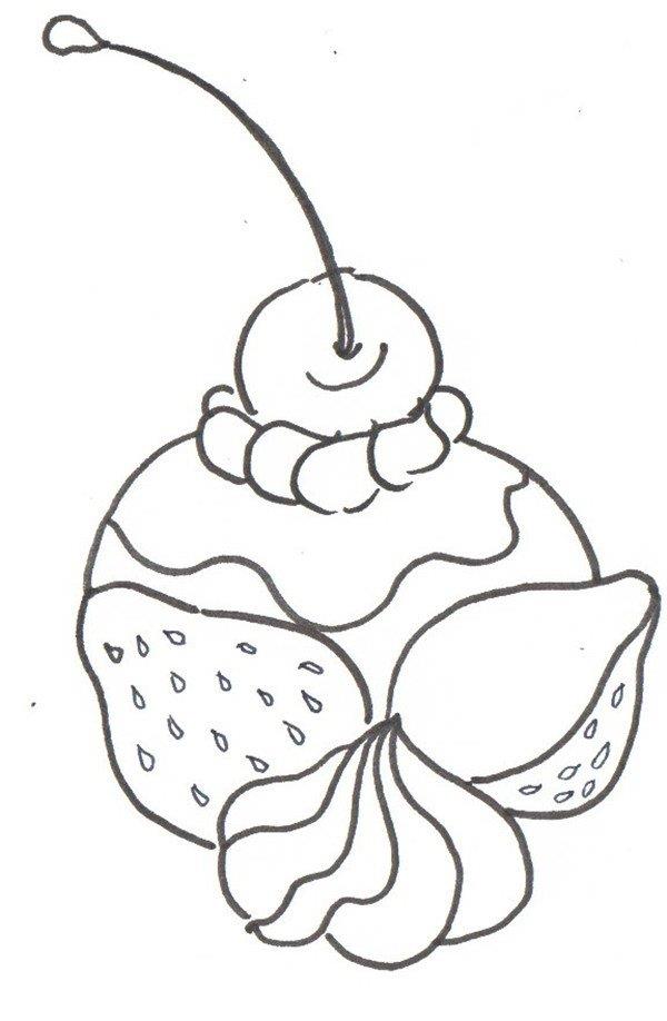 水果冰淇淋的简笔画怎么画 水果冰淇淋的简笔画好看