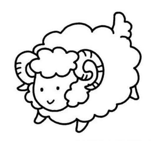 绵羊的简笔画图片大全 绵羊的简笔画图片大全大图可爱
