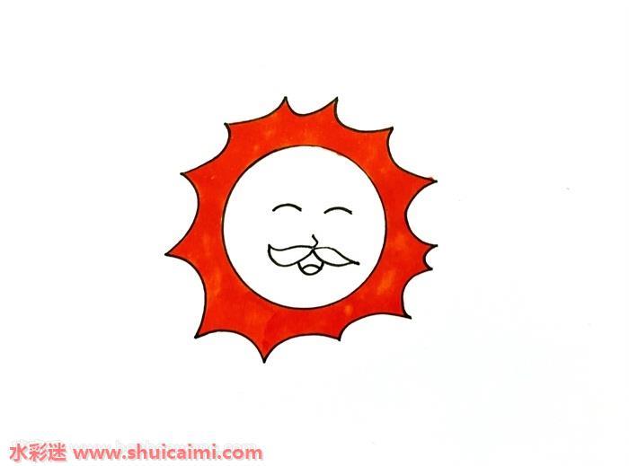 太阳公公怎么画 太阳公公简笔画图片大全带颜色