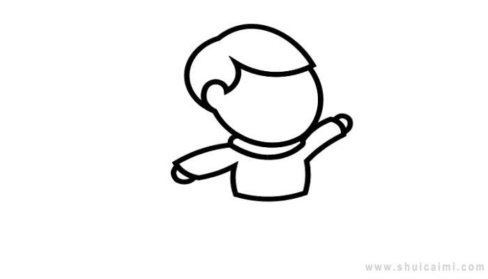 买年货简笔画怎么画 买年货简笔画顺序