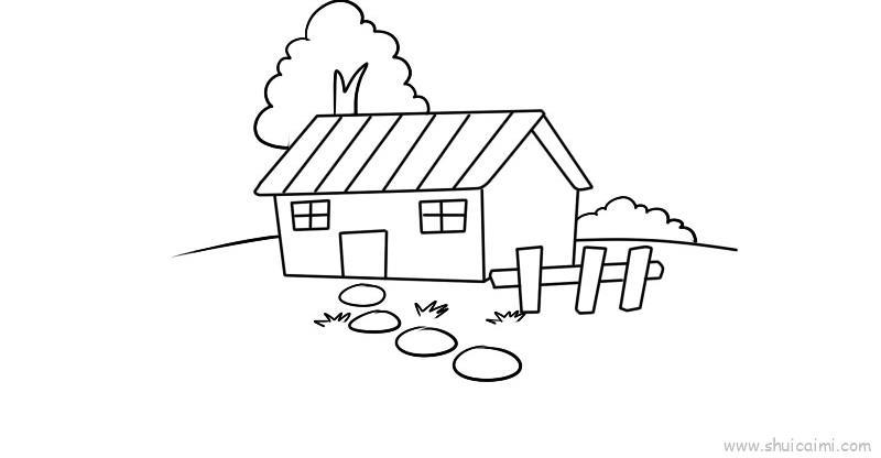 乡下人家儿童画怎么画 乡下人家简笔画简单又好看