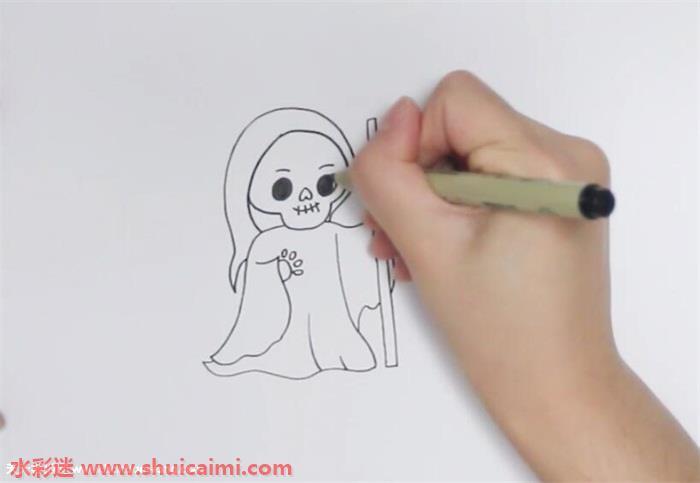 万圣节死神怎么画 死神简笔画步骤