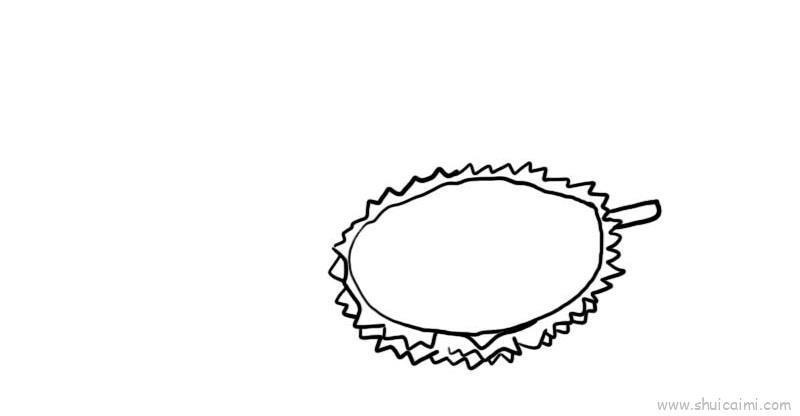 榴莲儿童画怎么画 榴莲简笔画图片大全