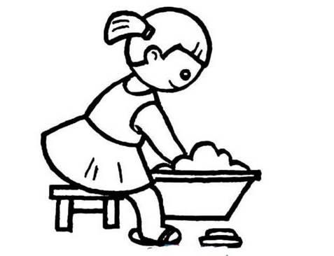 做家务简笔画图片大全 做家务简笔画图片大全彩色