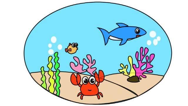 海洋世界简笔画 海洋世界简笔画带颜色