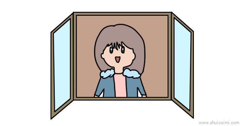 提倡通风的卡通简笔画教程步骤