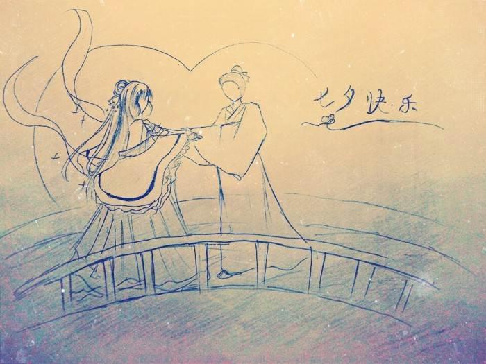 简笔画七夕 七夕简笔画教程
