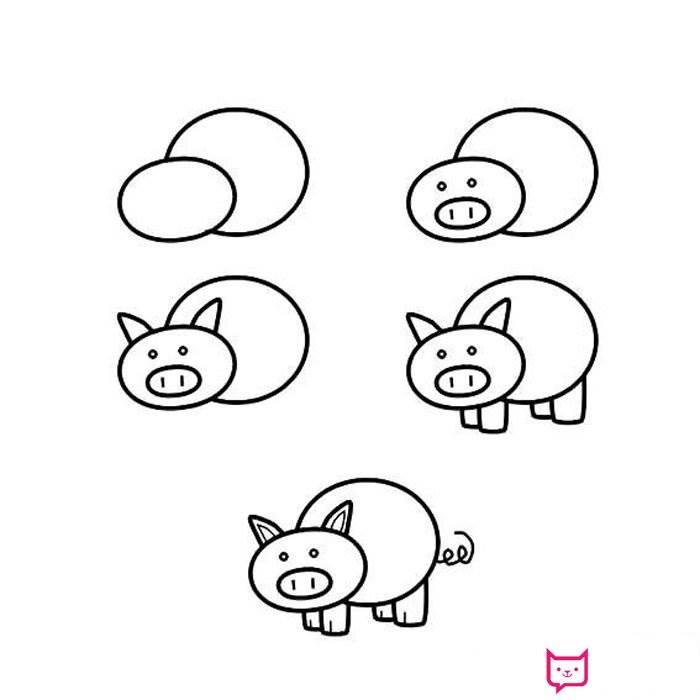 小猪简笔画 小猪简笔画简单又漂亮