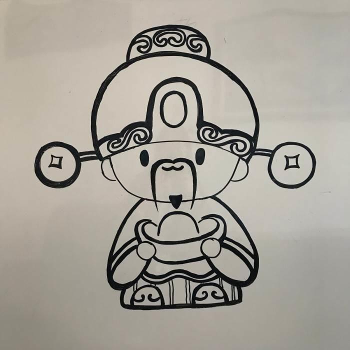 禄星简笔画怎么画 眀星简笔画