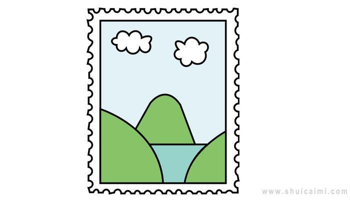 邮票简笔画怎么画 邮票简笔画好看