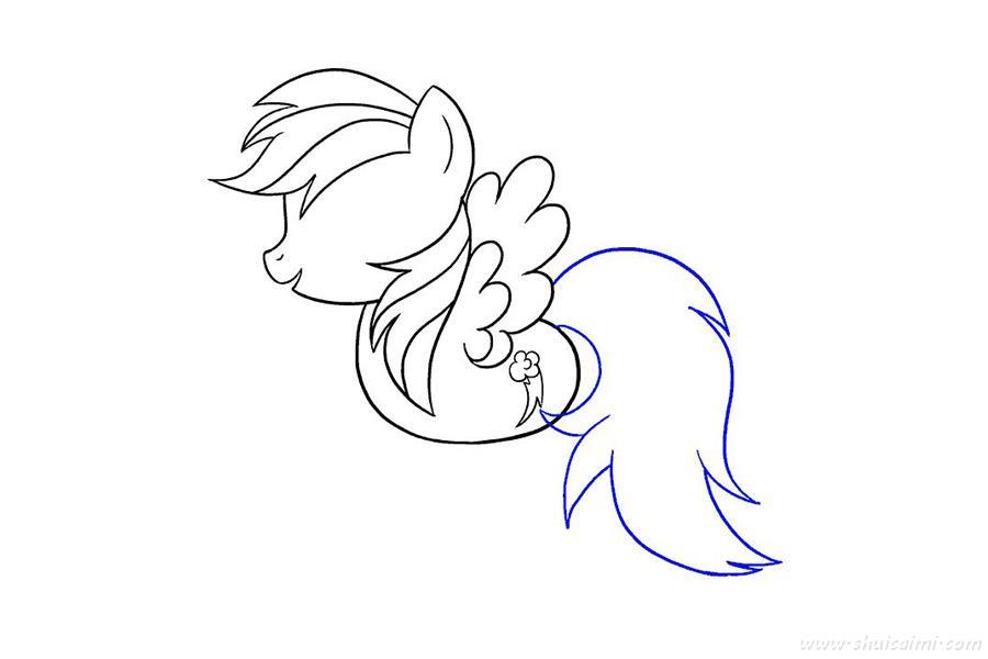 小马宝莉云宝黛西怎么画 小马宝莉云宝黛西简笔画步骤