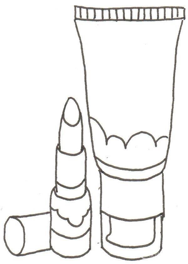 化妆品套装的简笔画怎么画 化妆品套装的简笔画图片大全