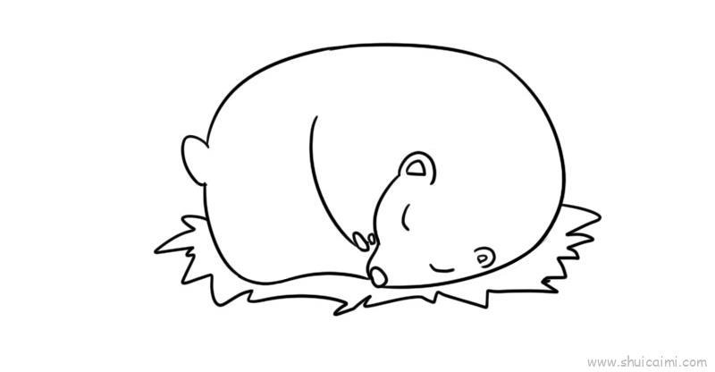 冬天动物冬眠教程儿童画怎么画 冬天动物冬眠教程简笔画画法