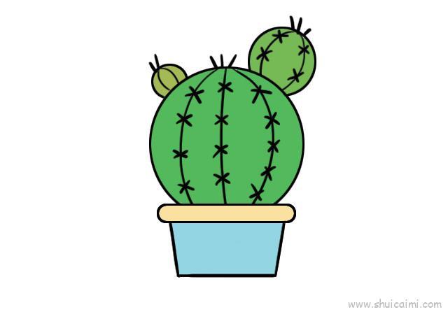 仙人球儿童画怎么画 仙人球简笔画好看