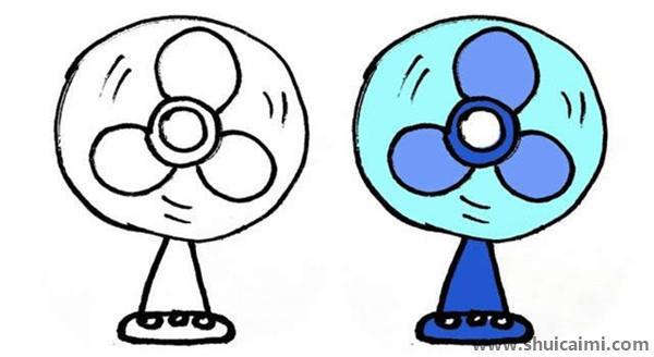 夏天电风扇儿童简笔画