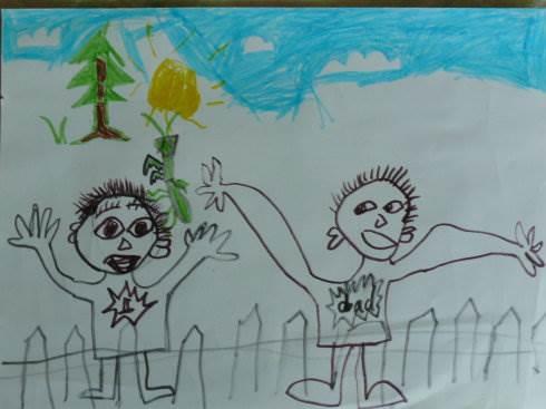 拥抱成长绘画简笔画 拥抱成长简笔画