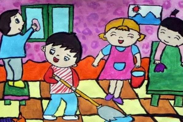 今天我值日简笔画 今天我值日简笔画图片