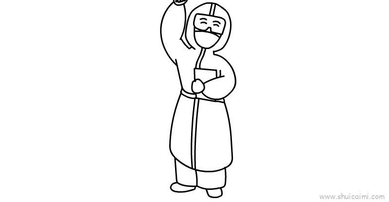 疫情防控儿童画怎么画 疫情防控简笔画步骤