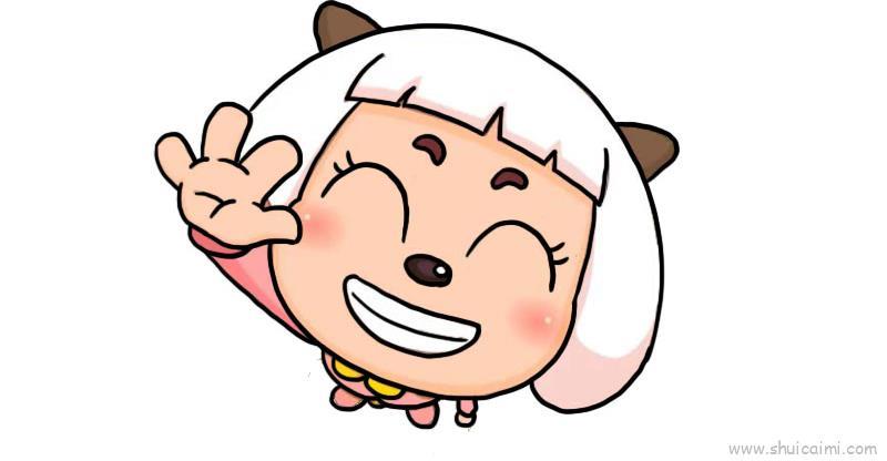 冰冰羊简笔画绘画教学步骤