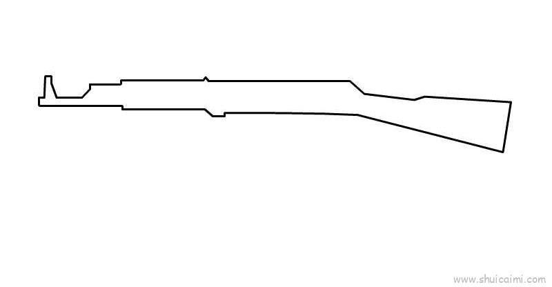 步枪儿童画怎么画 步枪简笔画步骤