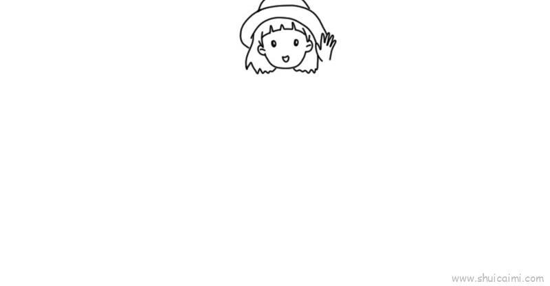 打招呼儿童画怎么画 打招呼简笔画步骤