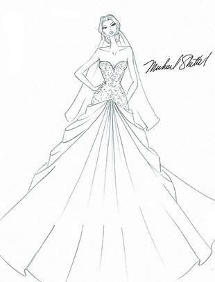 婚纱的简笔画图片大全 婚纱的简笔画图片大全大图可爱